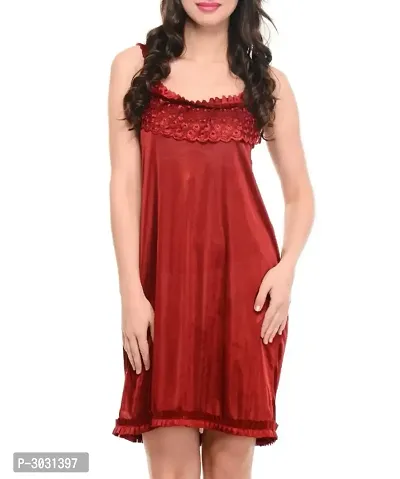 Satin Babydoll Dress-thumb0