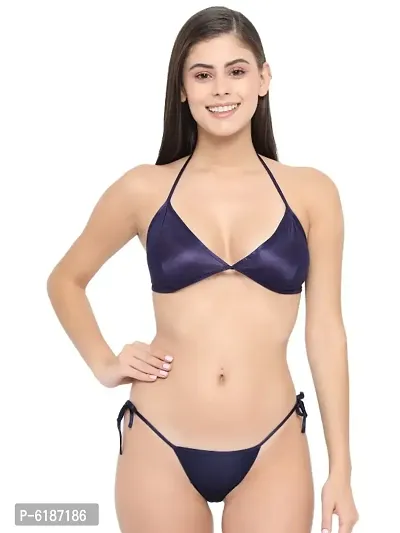 Womens Satin Bikini Set