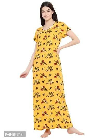 Womens Printed Rayon Nightdress-thumb0