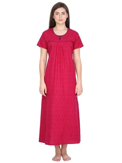 Premium Cotton Printed Nighty/Night Gown