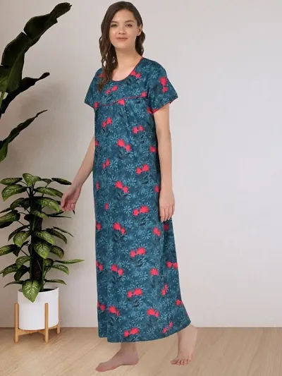 Comfortable Cotton Printed Nightgowns for Women