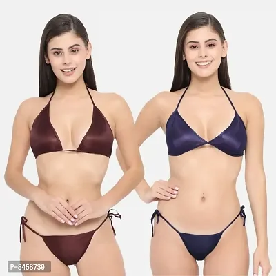 Satin Bikini Set Combo of 2