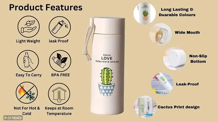 Silicone Plastic Print Water Bottle-thumb3