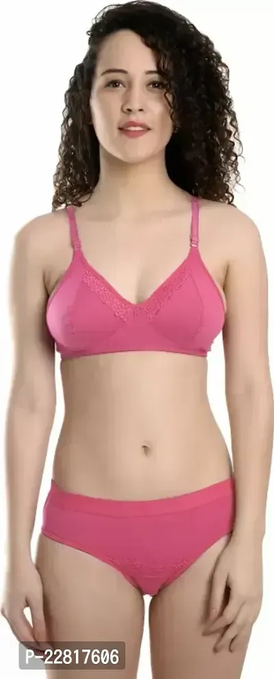 Fancy Cotton Bra And Panty Set For Women