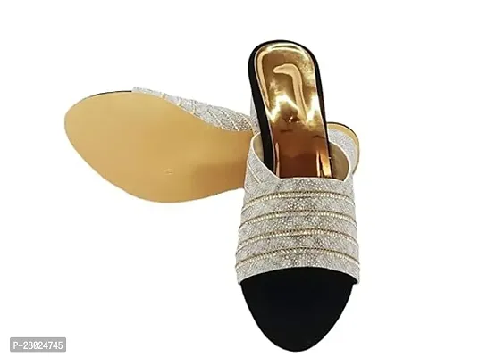 Women Nappa Block Heel Sandals With Diamond Design-thumb0
