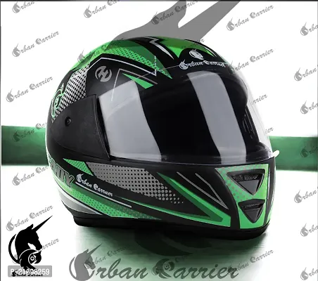 ABS Material Open Face Rainbow Visor Helmet, UV Scratch Resistance (Green)-thumb0