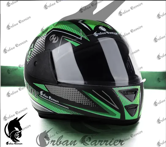ABS Material Open Face Rainbow Visor Helmet, UV Scratch Resistance (Green)