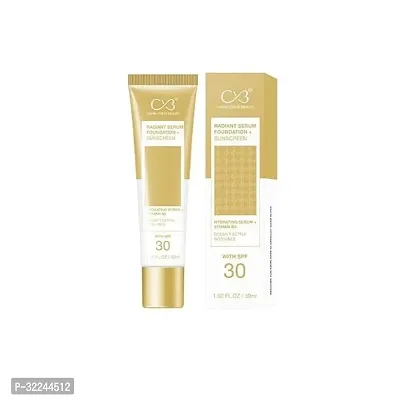 CVB C70 Radiant Serum Foundation Sunscreen For Long Wear UV Protection Shades 02 30Ml