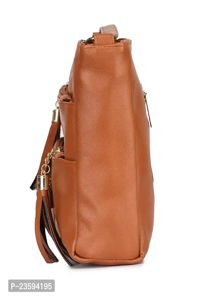 GLOSSY Women's Sling Bag (Tan)-thumb5