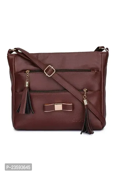 GLOSSY Girls' Sling Bag . (uf777088_Brown)