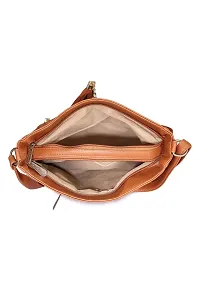 GLOSSY Women's Sling Bag (Tan)-thumb2