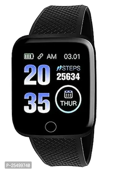 ID116 Plus 2022 Smart Watch for Women,Latest for Android and iOS Phones IP68 Waterproof Activity Tracker with Touch Color Screen Heart Rate Monitor Pedometer Sleep Monitor for Men and Kids Black-thumb0