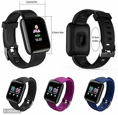ID116 Plus 2022 Smart Watch for Women,Latest for Android and iOS Phones IP68 Waterproof Activity Tracker with Touch Color Screen Heart Rate Monitor Pedometer Sleep Monitor for Men and Kids Black-thumb3
