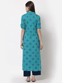 KBZ Womens Rayon Printed A-line Kurta-thumb4