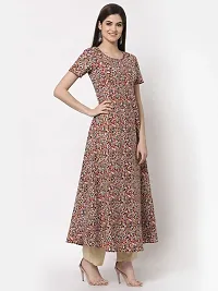 KBZ Womens Cotton Printed Flared Long Dress-thumb2