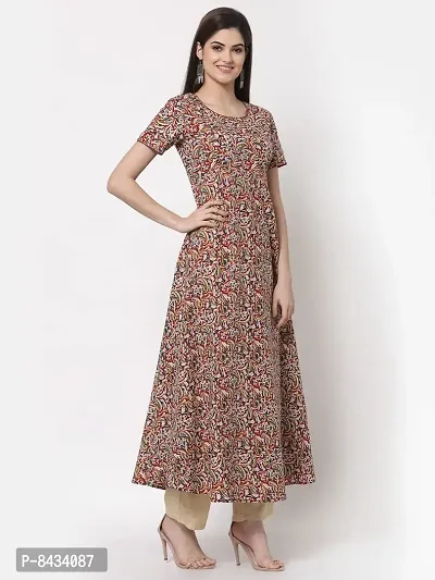 KBZ Womens Cotton Printed Flared Long Dress-thumb3