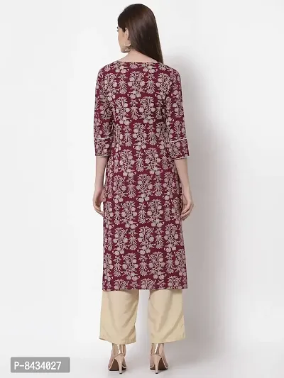 KBZ Womens Rayon Printed Straight Kurta-thumb5