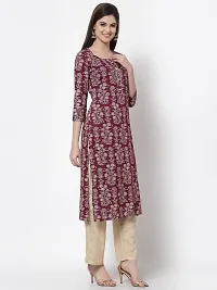 KBZ Womens Rayon Printed Straight Kurta-thumb2