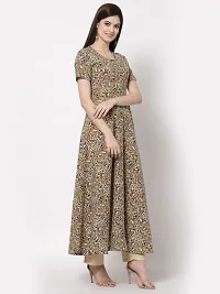 KBZ Womens Cotton Printed Flared Long Dress-thumb2