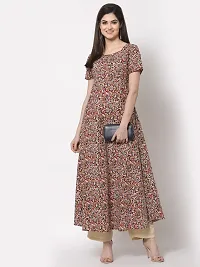 KBZ Womens Cotton Printed Flared Long Dress-thumb1