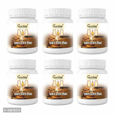 Chandan Tika Paste White 40 ML - (Pack of 6)