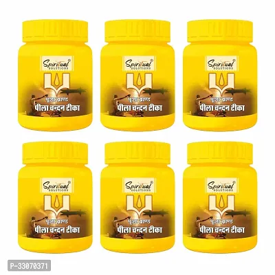 Chandan Tika Paste Yellow 40 ML - (Pack of 6)