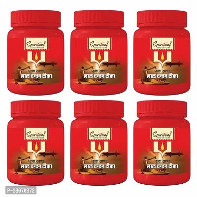 Chandan Tika Paste Red 40 Ml, (Pack Of 6)