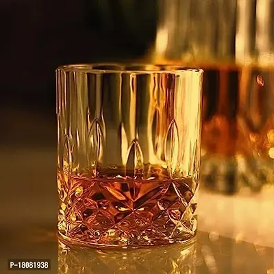 Opera Crystal Whiskey Glasses Set Of 6 Pcs- 300 Ml Bar Glass For Drinking Bourbon, Whisky, Scotch, Cocktails, Cognac- Old Fashioned Cocktail Tumblers