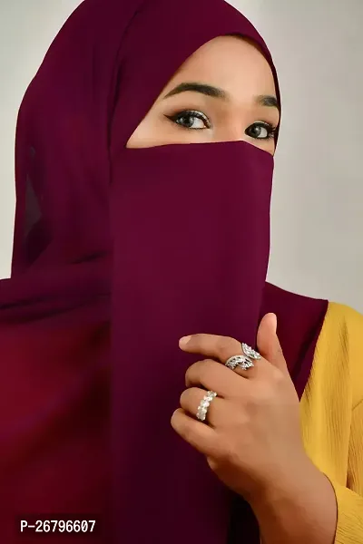 Contemporary Magenta Cotton  Naqab For Women-thumb0