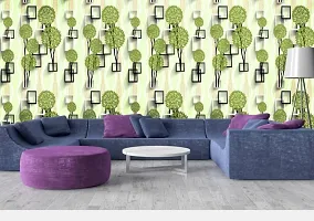 S.R.COLLECTION Decorative Green Wallpaper (1000 cm x 45 cm)-thumb1