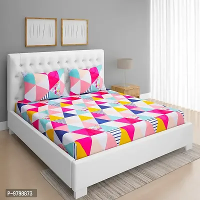 Comfortable Polyester  Double Bedsheet with Pillow Covers