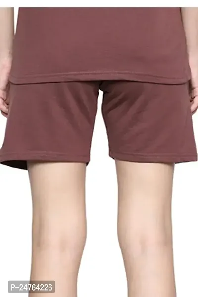 The Wardrobe Farm TWS Womens Cotton Regular Shorts for All Season- Running, Gym, Workout, Yoga Shorts-thumb2