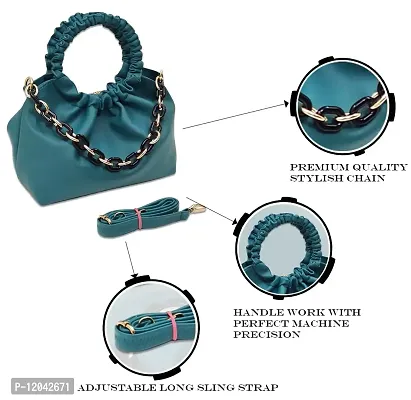 Magnifique Trendy Sling Bag for Women (Turquoise)-thumb2