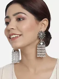 Beautiful Looks at One Glance, Stylish silver oxidized afghani earring antique look earring-thumb2