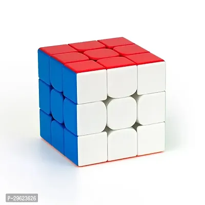 3x3 Highspeed Sticker less Magic Cube Puzzle For Kid-thumb0