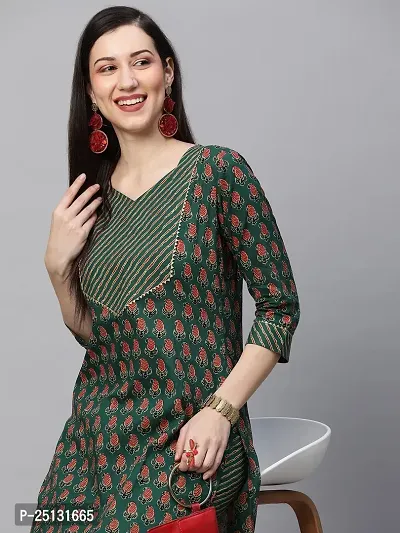 Stylish Women Cotton Casual Kurta with Bottom Set-thumb4