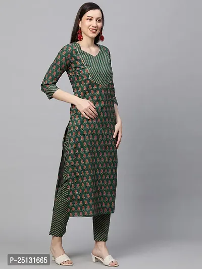 Stylish Women Cotton Casual Kurta with Bottom Set-thumb3