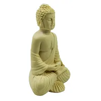 PolyResin Buddha Statue Meditating Idol Gifts Antique Design for Home Decoration Living Room Gift Vastu Figurine White-thumb1