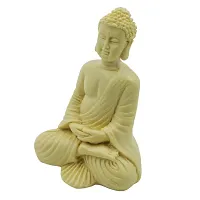 PolyResin Buddha Statue Meditating Idol Gifts Antique Design for Home Decoration Living Room Gift Vastu Figurine White-thumb2