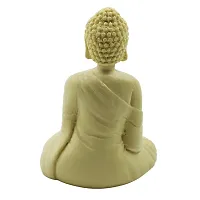 PolyResin Buddha Statue Meditating Idol Gifts Antique Design for Home Decoration Living Room Gift Vastu Figurine White-thumb3