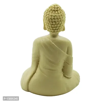 PolyResin Buddha Statue Meditating Idol Gifts Antique Design for Home Decoration Living Room Gift Vastu Figurine White-thumb4
