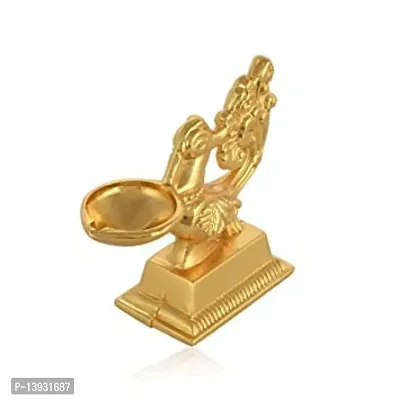 Brass Peacock Design Table Diya for | Diwali Pooja,Gift,Home Decor, Car,Office,Diwali Pooja-thumb3