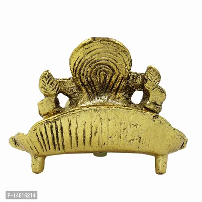 Metal Golden Oxidized Peepal Patta Ganesha with Diya Decorative Diwali Home Decoration  Gift Item-thumb4