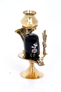 Brass Shiva Ling Lingam Shivling Statue for Hindu Puja-thumb2
