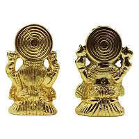 Laxmi Ganesh Set Idol Showpiece Metal Gold Plated Lakshmi Ganesha Idols for Diwali Gifts Puja-thumb1