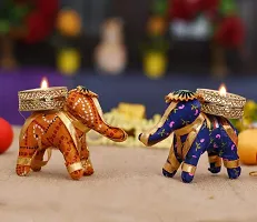 Tealight Candle Holder Set of 5 for Home Decoration Elephant Candle Holder Candles Tea Light Holder for Home Decor Diwali Decoration Items/Diwali Gifts/Diwali Candles-thumb3