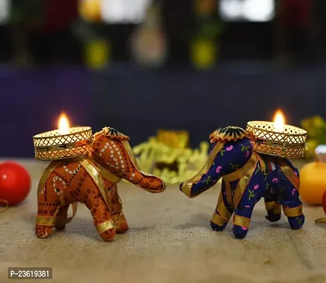 Tealight Candle Holder Set of 5 for Home Decoration Elephant Candle Holder Candles Tea Light Holder for Home Decor Diwali Decoration Items/Diwali Gifts/Diwali Candles-thumb3