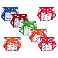 DON CARE Newborn Baby Washable Reusable Kids Hosiery Cotton Cloth Nappy | Cloth Diaper/Langot Pack of 10 (0 to 6 Months) Multicolor-thumb1