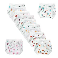 DON CARE New Born Baby's Cotton Cloth Diapers/Langot/Nappy Washable and Reusable Nappy (Multicolour 0-6 Months) Pack of 10-thumb1