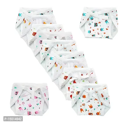 DON CARE New Born Baby's Cotton Cloth Diapers/Langot/Nappy Washable and Reusable Nappy (Multicolour 0-6 Months) Pack of 10-thumb2